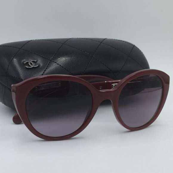 CHANEL Accessories - CHANEL Burgundy Sunglasses 5252Q 1426/S1